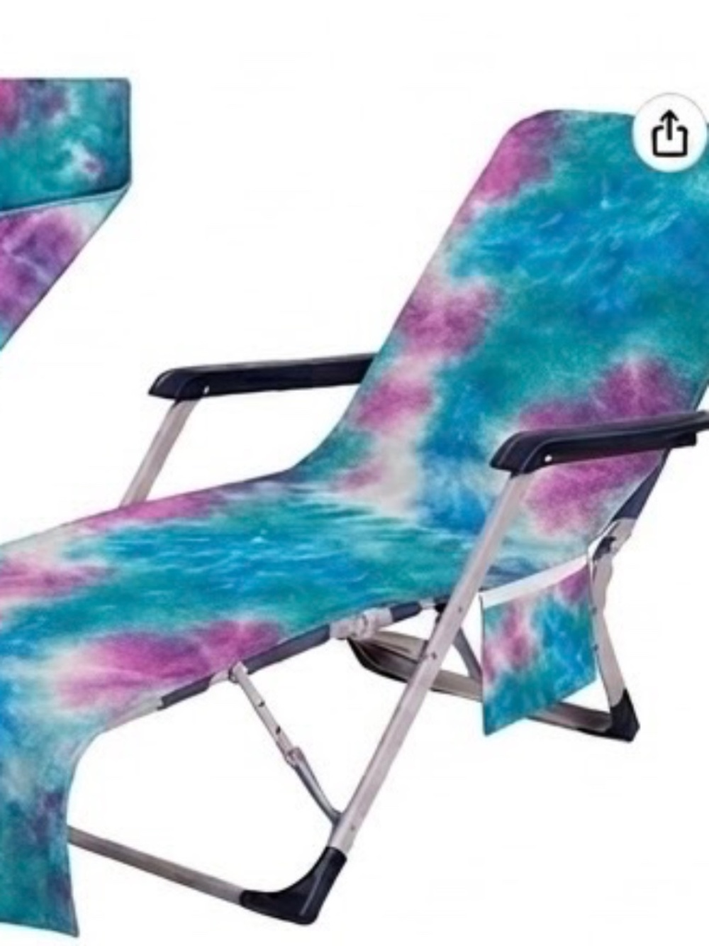 Beach chair cover with pockets